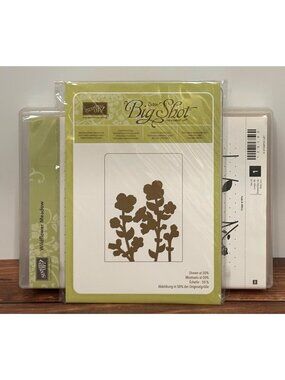 BUNDLE STAMPIN' UP! 129165 WILDFLOWER MEADOW STAMP & 129376 EMBOSSING FOLDER